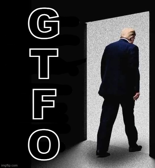 GTFO... | G
T
F
O | image tagged in gtfo,donald trump you're fired | made w/ Imgflip meme maker