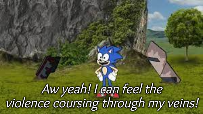 sonic violence coursing through my veins Blank Meme Template