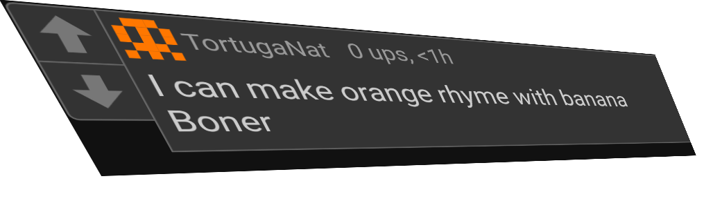 I can make orange rhyme with banana Blank Meme Template