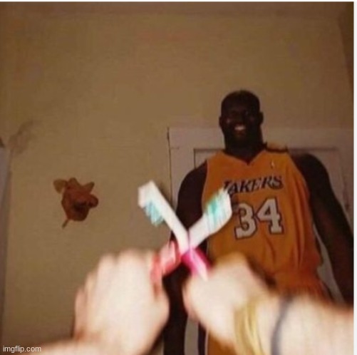 Shaq Be Gone | image tagged in cursed image | made w/ Imgflip meme maker