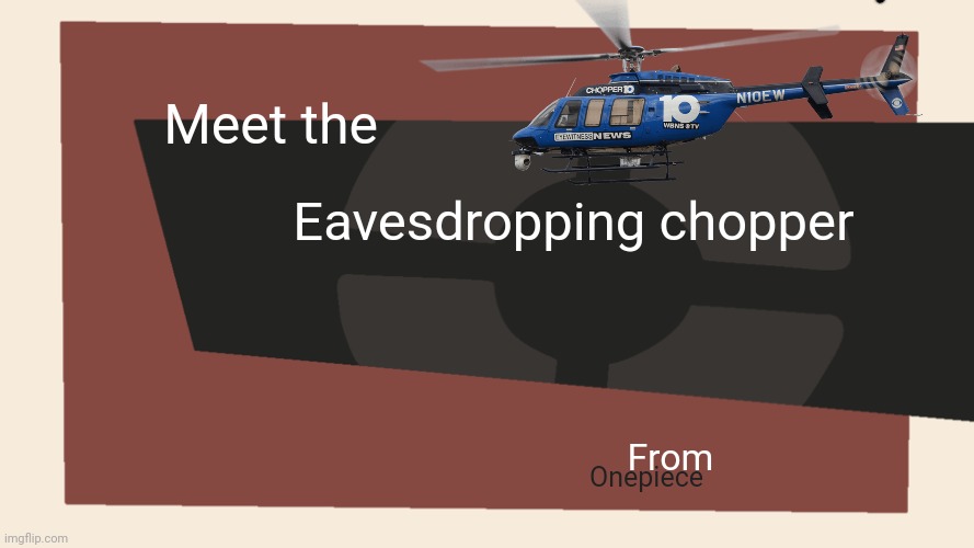 Meet the <Blank> | Meet the Eavesdropping chopper From Onepiece | image tagged in meet the blank | made w/ Imgflip meme maker