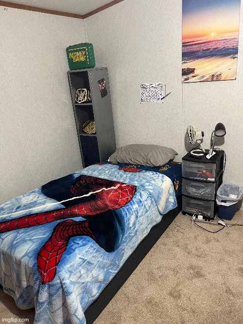 Okay I know I said bye but rate my bed setup | made w/ Imgflip meme maker