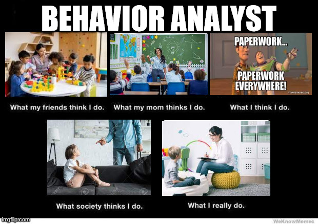 What people think I do | BEHAVIOR ANALYST | image tagged in what people think i do | made w/ Imgflip meme maker