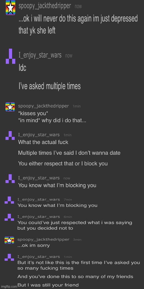 Not in order from a while ago | made w/ Imgflip meme maker