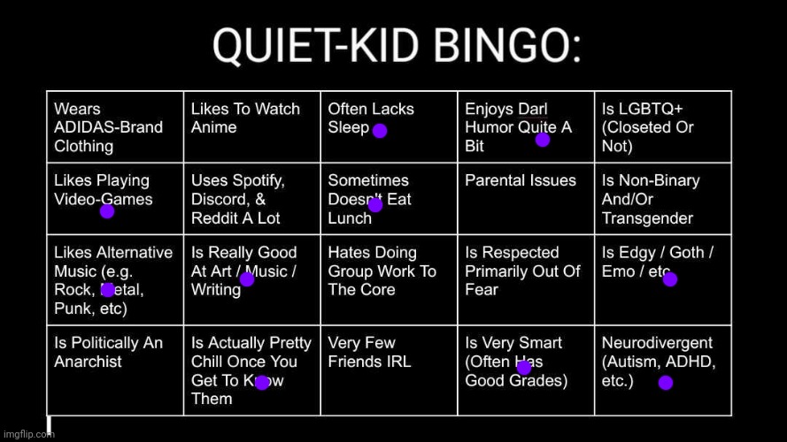 Uuuhhhhhh | image tagged in quiet kid bingo,dragonz,quiet kid | made w/ Imgflip meme maker