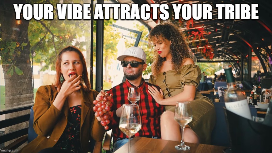 Don Machiavelli knows the tribe | YOUR VIBE ATTRACTS YOUR TRIBE | image tagged in tribe | made w/ Imgflip meme maker