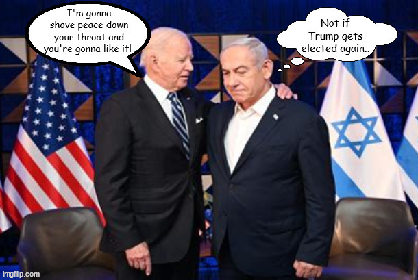 Got Peace? | image tagged in biden netanyahu,israel,gaza,humas,iron dome,ukraine | made w/ Imgflip meme maker