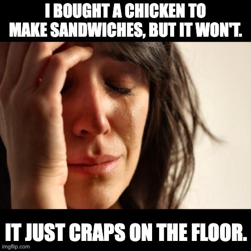 You can't make chicken salad out of chicken sh!t | image tagged in dad joke | made w/ Imgflip meme maker