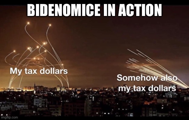Our taxes and hamas | BIDENOMICE IN ACTION | image tagged in hamas our taxes,memes,fummy,gifs | made w/ Imgflip meme maker