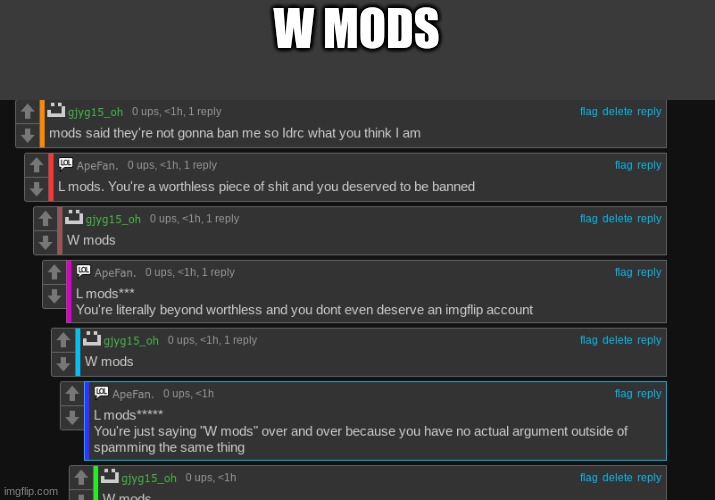 W MODS | made w/ Imgflip meme maker