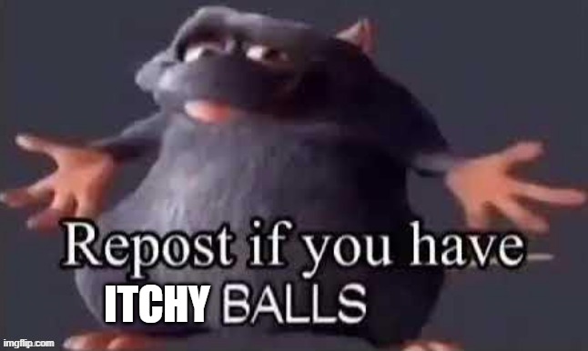 ITCHY | image tagged in balls | made w/ Imgflip meme maker