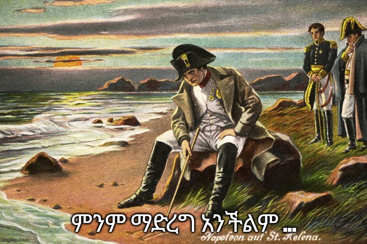 we can't do anything... | ምንም ማድረግ አንችልም ... | image tagged in napoleon | made w/ Imgflip meme maker