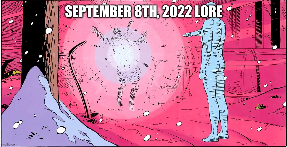 Watchmen Rorschach Death | SEPTEMBER 8TH, 2022 LORE | image tagged in watchmen rorschach death | made w/ Imgflip meme maker