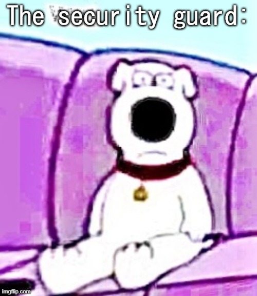wat dawg? | The security guard: | image tagged in wat dawg | made w/ Imgflip meme maker
