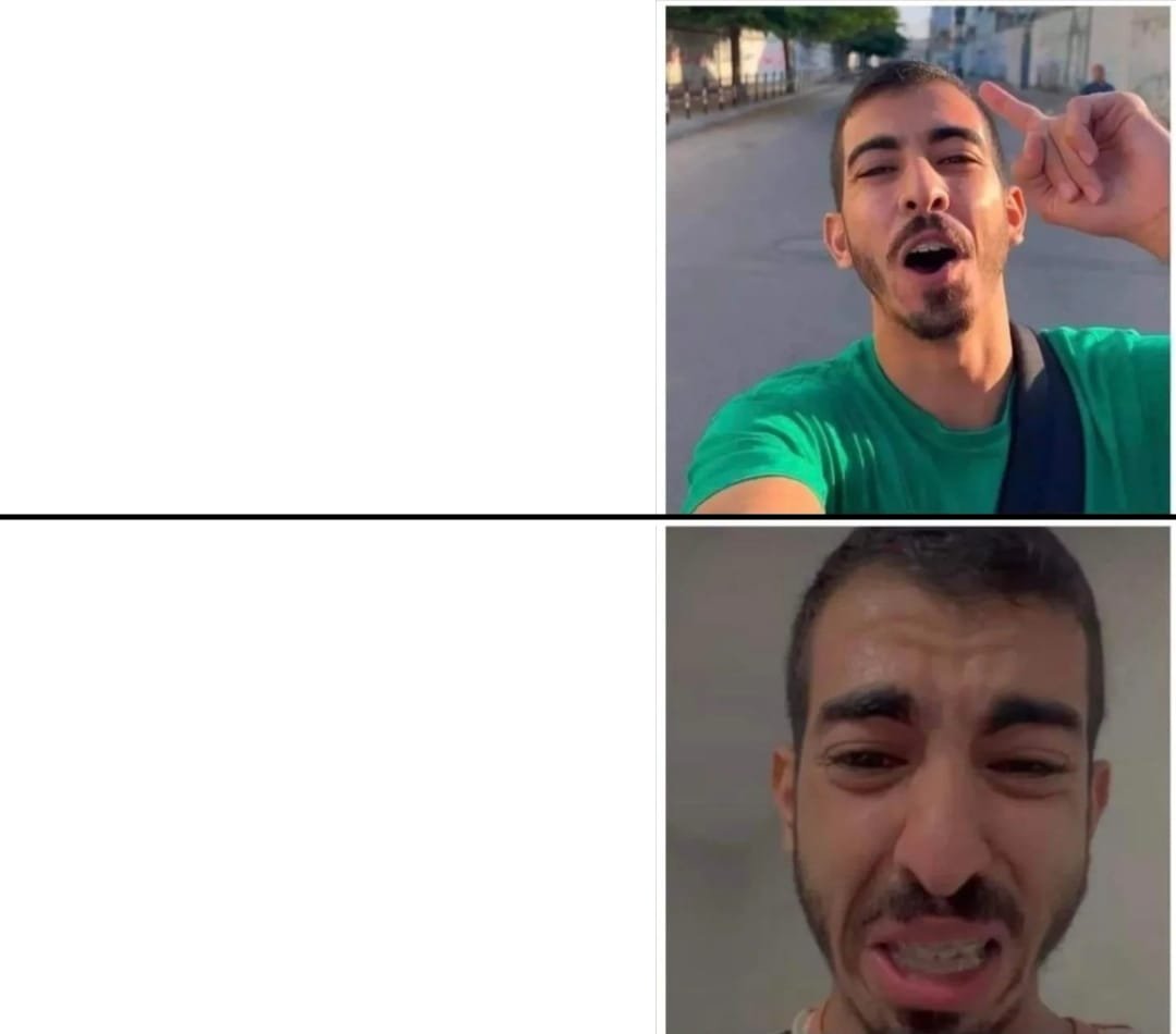 Hamas before-after Blank Meme Template