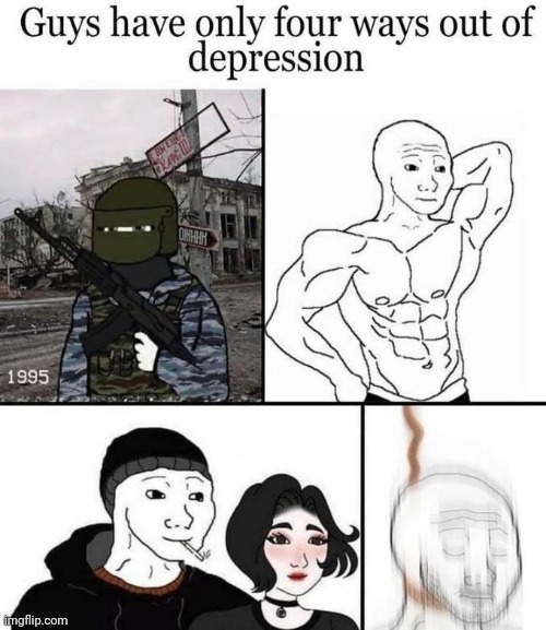 Depression | image tagged in depression,dark humor,death,girls,men | made w/ Imgflip meme maker