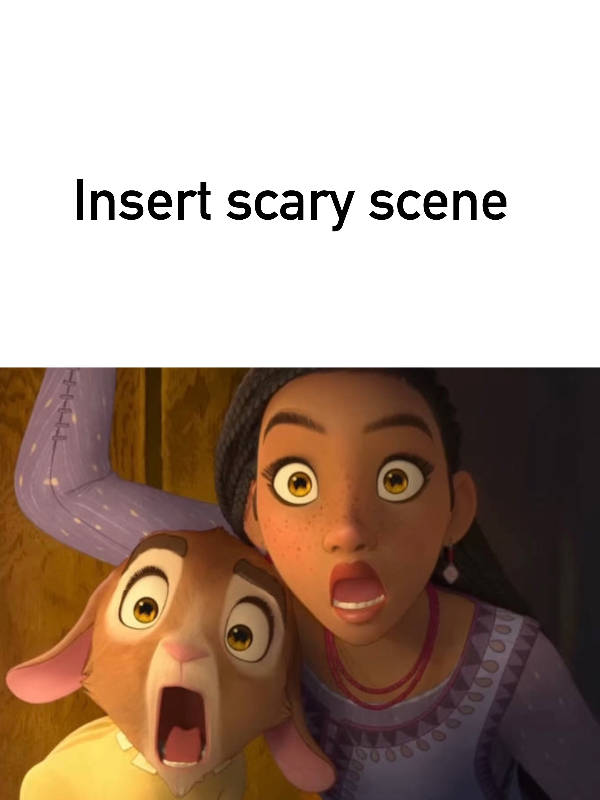 what scares asha and valentino Blank Meme Template