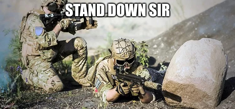 STAND DOWN SIR | made w/ Imgflip meme maker