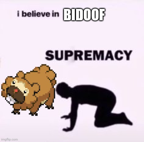 I believe in supremacy | BIDOOF | image tagged in i believe in supremacy | made w/ Imgflip meme maker