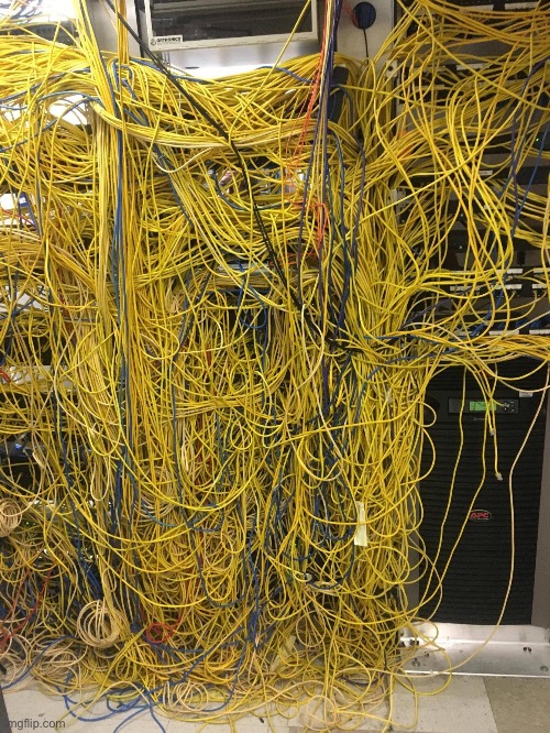 Yummy | image tagged in network cables | made w/ Imgflip meme maker