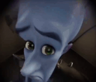 megamind peeking gif Blank Meme Template