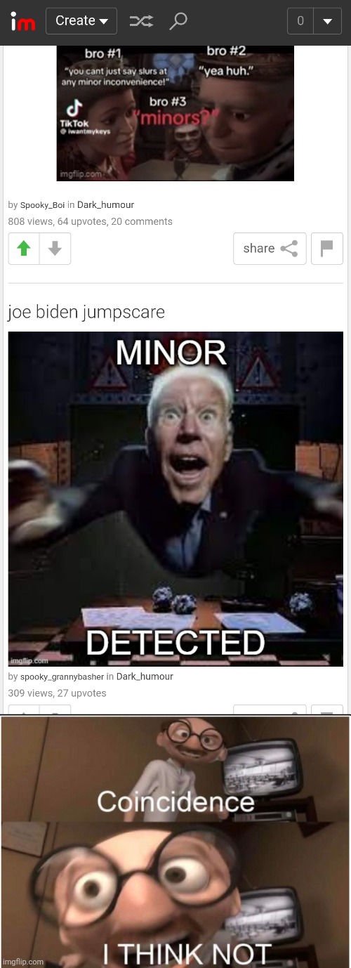 Nahhh no way these appeared next to each other | image tagged in coincidence i think not,joe biden,funny,memes,funny memes | made w/ Imgflip meme maker