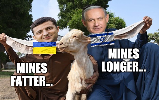MINES LONGER…; MINES FATTER… | image tagged in ukraine,maga,republicans,donald trump,gop,islamophobia | made w/ Imgflip meme maker