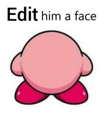 High Quality Kirby faceless Blank Meme Template