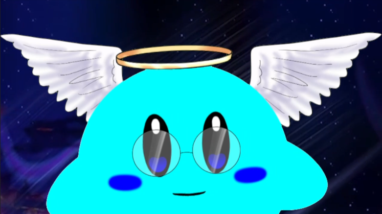 High Quality Blue Kirby Angel Meme Blank Meme Template