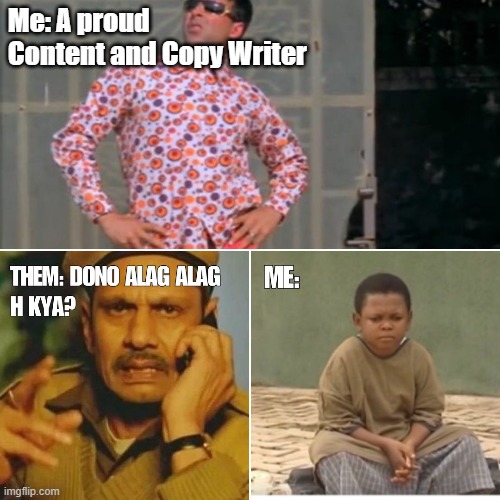 Cotent and Copy Writing | Me: A proud Content and Copy Writer | image tagged in fun | made w/ Imgflip meme maker