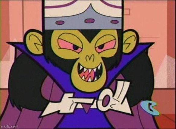 Mojo JoJo Smirk | image tagged in mojo jojo smirk | made w/ Imgflip meme maker