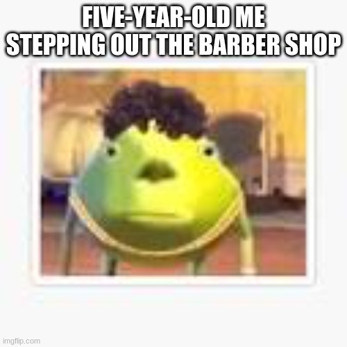 mike rizz | FIVE-YEAR-OLD ME STEPPING OUT THE BARBER SHOP | image tagged in rizz | made w/ Imgflip meme maker