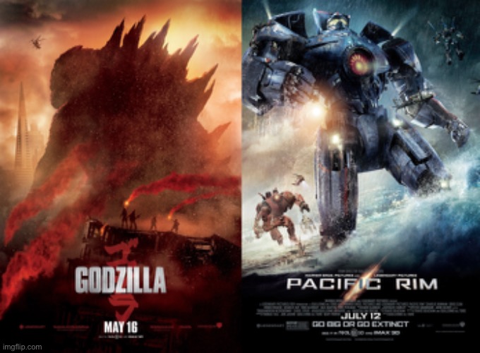 If Godzilla and Pacific Rim have a crossover | image tagged in crossover | made w/ Imgflip meme maker