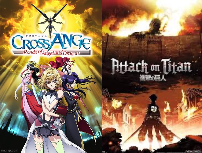 If Cross Ange and Attack On Titan have a crossover | image tagged in crossover | made w/ Imgflip meme maker