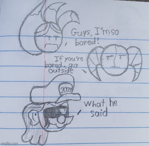 Goofy ahh doodle in class: Boredom | image tagged in school,class,drawing | made w/ Imgflip meme maker