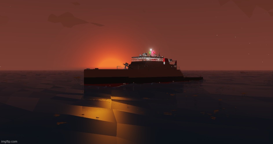 MV Polar Defender enroute to an emergency at dawn | made w/ Imgflip meme maker