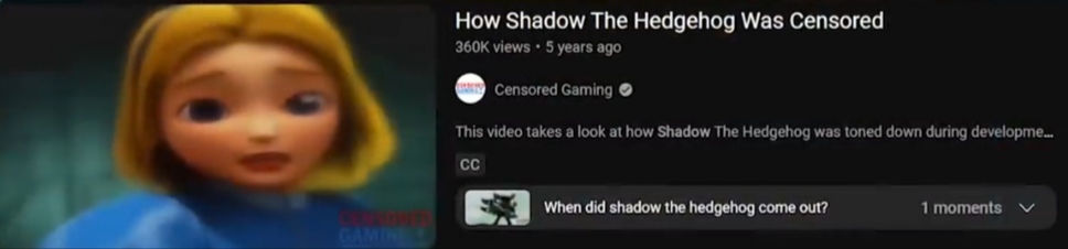 How shadow the hedgehog was censored Blank Meme Template