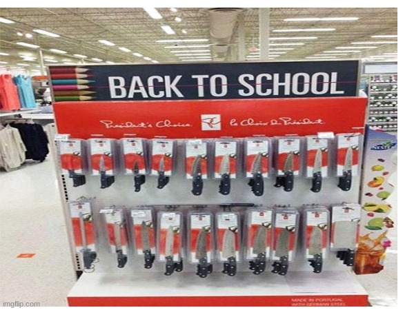 its gonna take more then this to cut those pieces of metal they call "biscuits" | image tagged in you had one job,back to school,knife | made w/ Imgflip meme maker