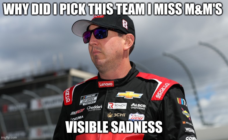 WHY DID I PICK THIS TEAM I MISS M&M'S; VISIBLE SADNESS | made w/ Imgflip meme maker