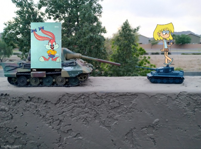 Babs Bunny vs Lori Loud | image tagged in big tank vs small tank | made w/ Imgflip meme maker