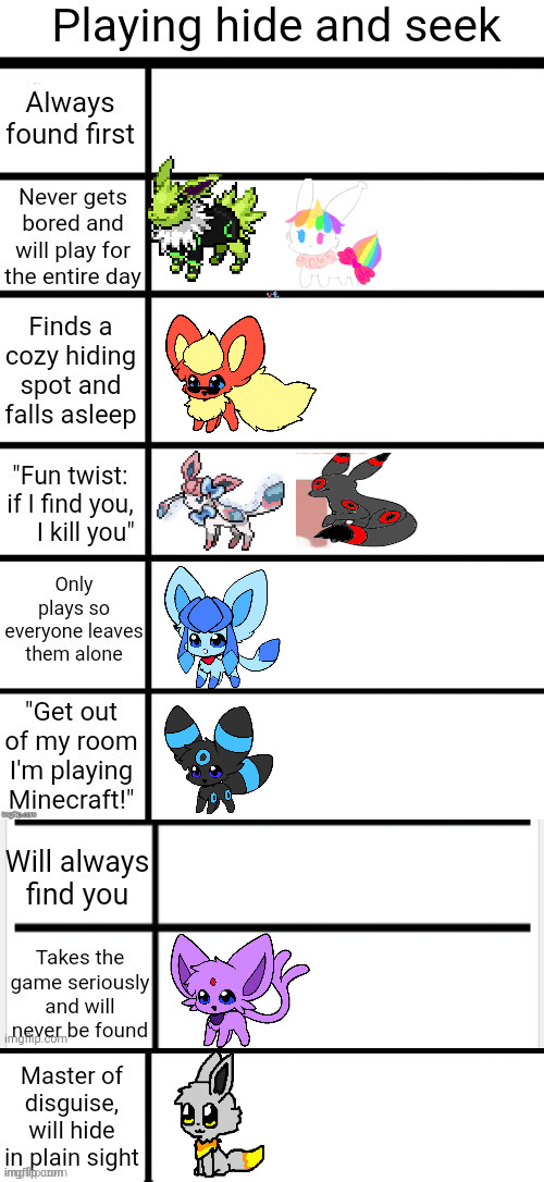 srry if i missed you | image tagged in hide and seek chart | made w/ Imgflip meme maker