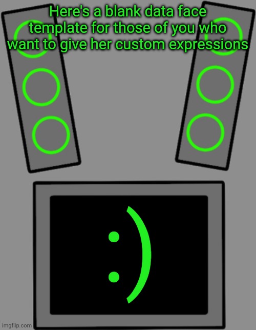 Blank data face | Here's a blank data face template for those of you who want to give her custom expressions; :) | image tagged in blank data face | made w/ Imgflip meme maker