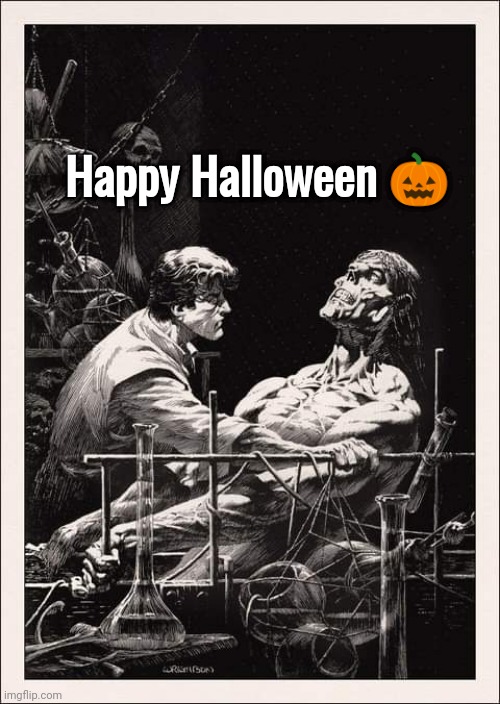 Victor Frankenstein Happy Halloween | Happy Halloween 🎃 | image tagged in happy halloween | made w/ Imgflip meme maker