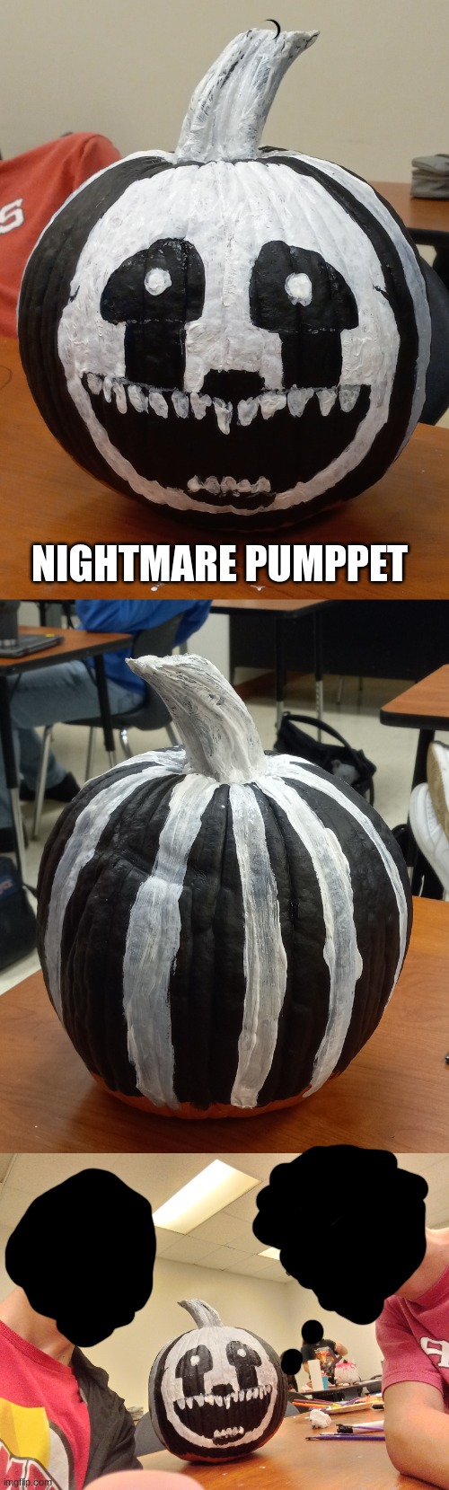 made this with bongofeet today, ready for the movie | NIGHTMARE PUMPPET | image tagged in fnaf,halloween | made w/ Imgflip meme maker