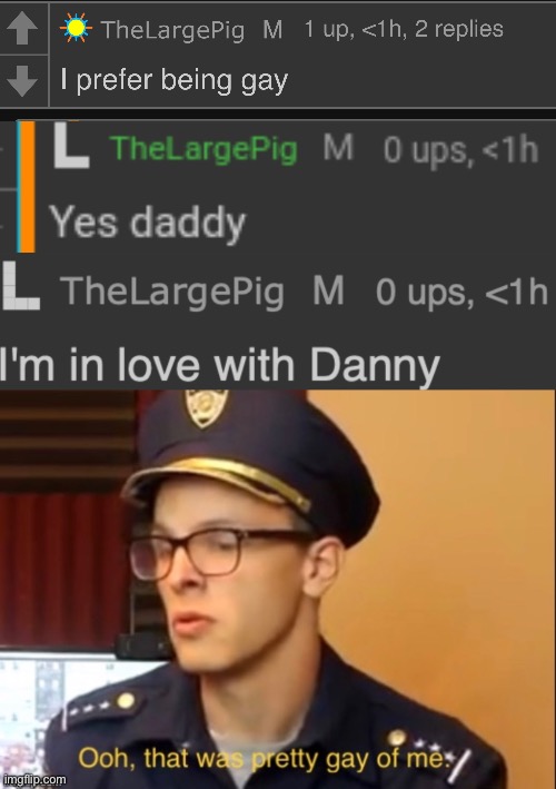 image tagged in thelargepig gay confirmed,thelargepig 4k,thelargepig gay confirmed part 2,ooh that was pretty gay of me | made w/ Imgflip meme maker