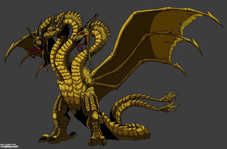 King Ghidorah (Art by HellraptorStudios) | made w/ Imgflip meme maker