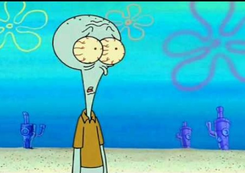 High Quality SQUIDWARD APPALLED FACE Blank Meme Template