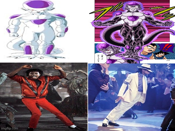 They're the same!!! | image tagged in anime,fun,funny,music,frieza,michael jackson | made w/ Imgflip meme maker
