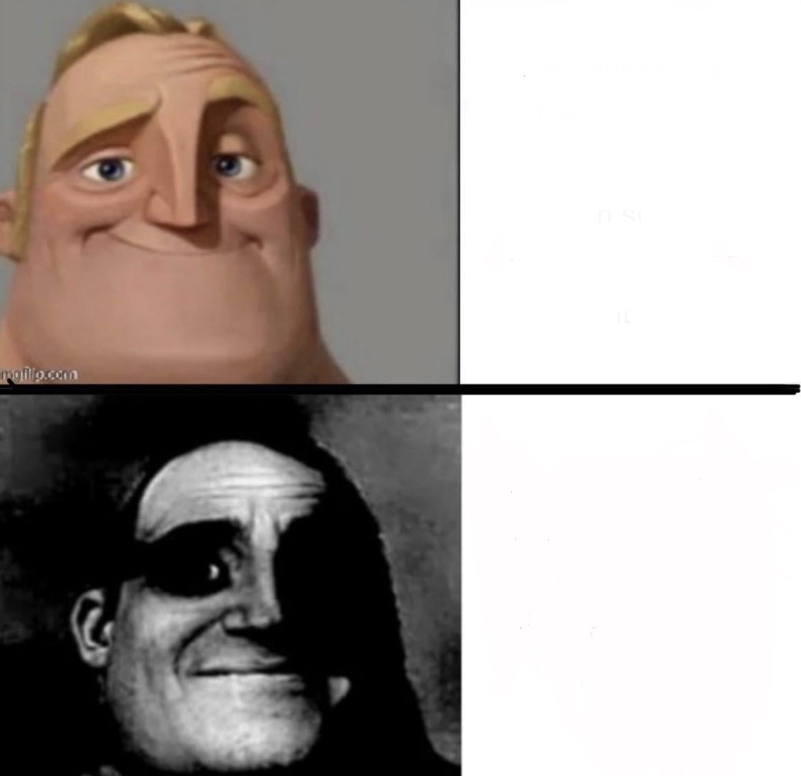 High Quality Mr Incredible becomes uncanny - 2 slides Blank Meme Template