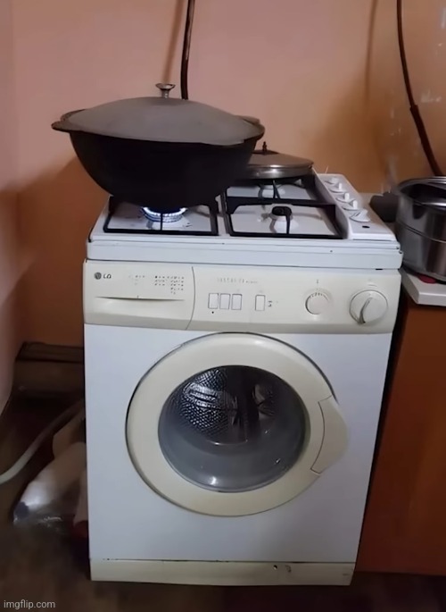 I love cooking and cleaning clothes at the same time | made w/ Imgflip meme maker